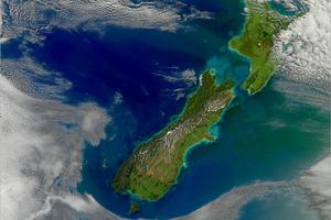 Satelitska snimka Novog Zelanda