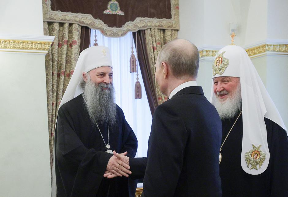 Russian President Vladimir Putin welcomes Serbian Patriarch Porfirije in Moscow | Author: Gavriil Grigorov/REUTERS