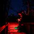 A Ukrainian serviceman sits near his position near the frontline in Donetsk region