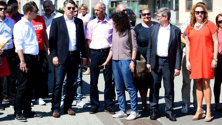 SDP-ovci na predizbornoj kampanji u Velikoj Gorici