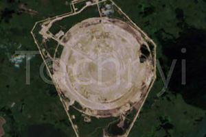 Giant antena at Polish border