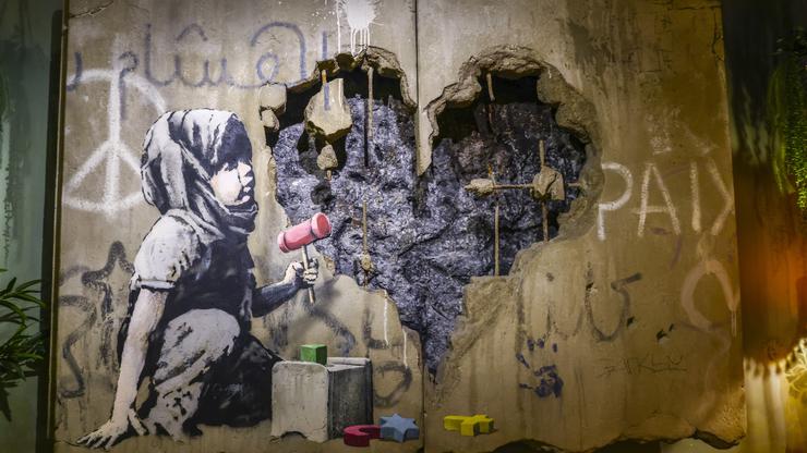Street Art And Banksy Hotel In Bethlehem, Palestine - 28 Dec 2022