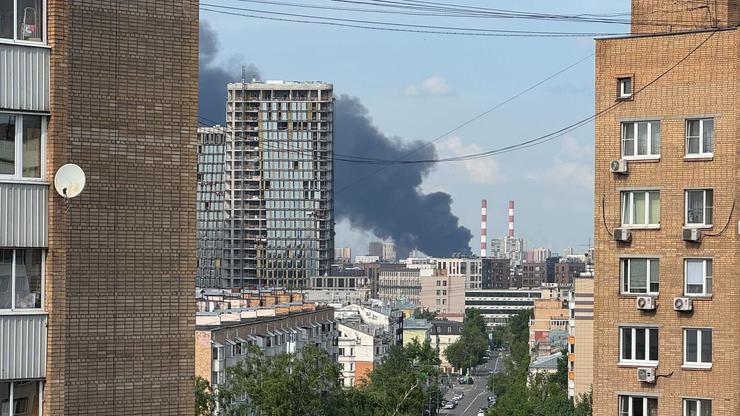 Ukraine war - Fire in eastern Moscow