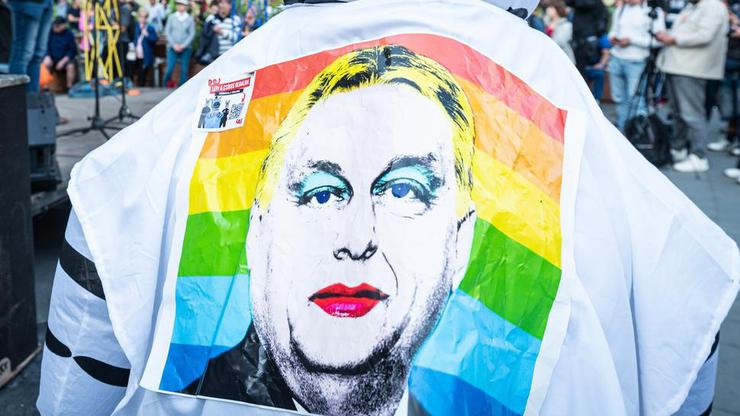 Protesters Demonstrate In Budapest