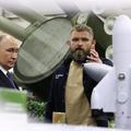 Russian President Vladimir Putin tours the exhibition "Everything for Victory" organised by People's Front, in Moscow