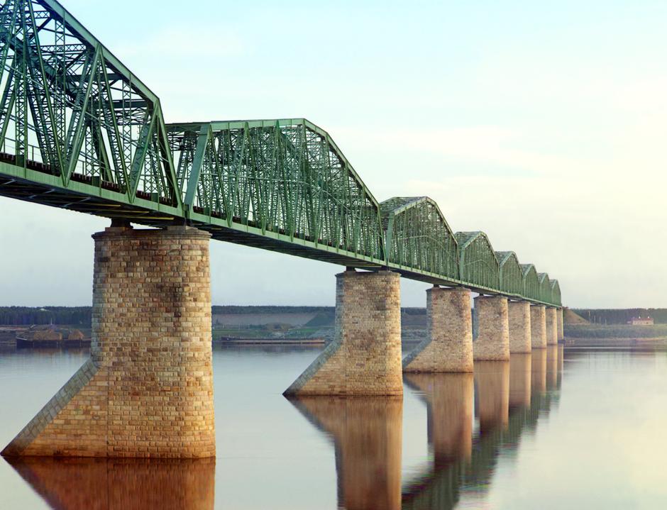 Detalji s Transsibirske željeznice - most - skretničar | Author: Sergej Prokudin Gorski/Wikipedia
