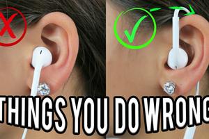 Ispravan položaj slušalice u ušima