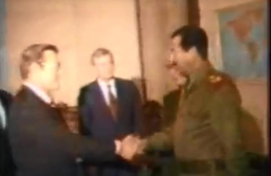 Donald Rumsfeld i Sadam Husein, Bagdad 1983. | Author: YouTube