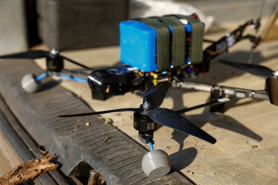 View shows an interceptor FPV-drone before its flight, in an undisclosed location in Dnipropetrovsk region | Author: Valentyn Ogirenko