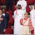 KATAR 2022 - Kolinda Grabar Kitarović u narodnoj nošnji na utakmici Hrvatska - Kanada