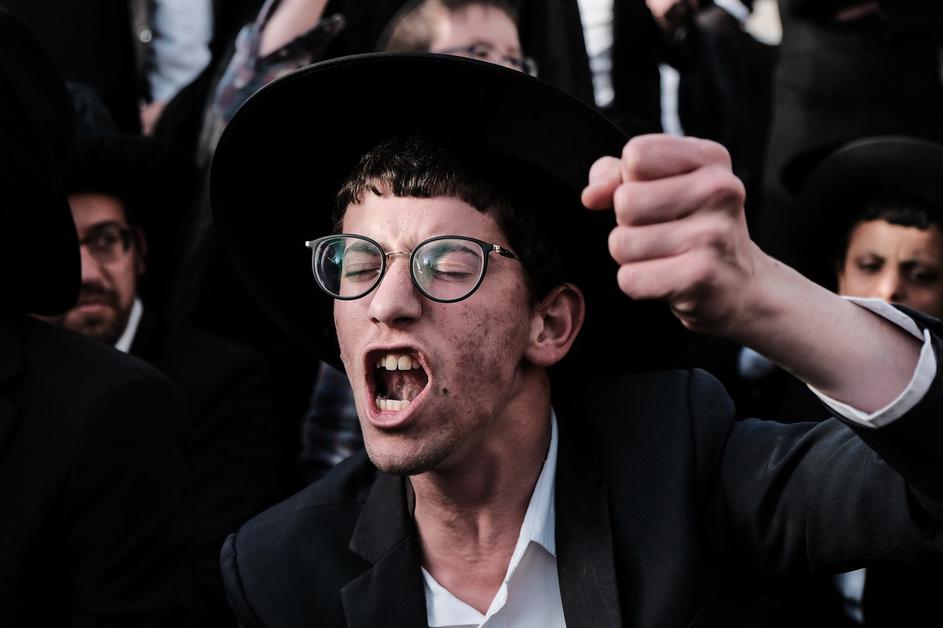 Ultra Orthodox Jews Protest Draft in Jerusalem