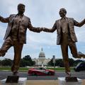 Statues of Trump and Epstein appear in front of U.S. Capitol, Washington, United States - 23 Sep 2025