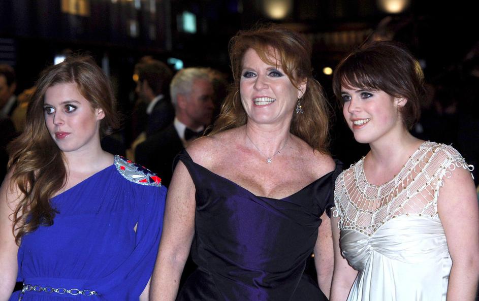 Princess Beatrice, Sarah Ferguson - Duchess of York and Princess Eugenie at the World premiere of "The Young Victoria" held at The Odeon in Leicester Square, London - 03 March 2009