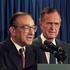FILE PHOTO: Greenspan, chariman of the Federal Reserve Board, makes a statement after President Bush annouced he was nominating Greenspan for a second term as chairman