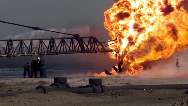 Naftno polje u Iraku tijekom rata