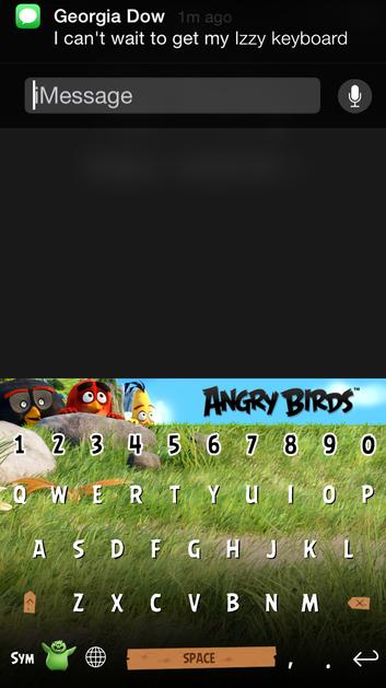 Interaktivna tipkovnica Angry Birds