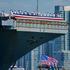 The US Navy Nimitz-class aircraft carrier USS Abraham Lincoln returns home following an extended deployment in the Middle East at Naval Base Coronado in San Diego