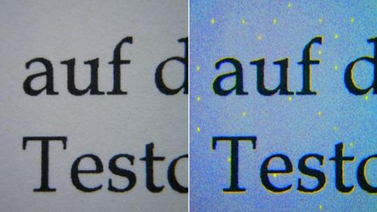 Žute točke na ispisu