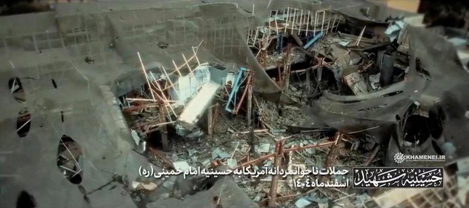 Damage to what the Office of the Iranian Supreme Leader said was Iran's late Supreme Leader Ayatollah Ali Khamenei's compound in the aftermath of Israeli and U.S. airstrikes | Author: khamenei.ir/REUTERS