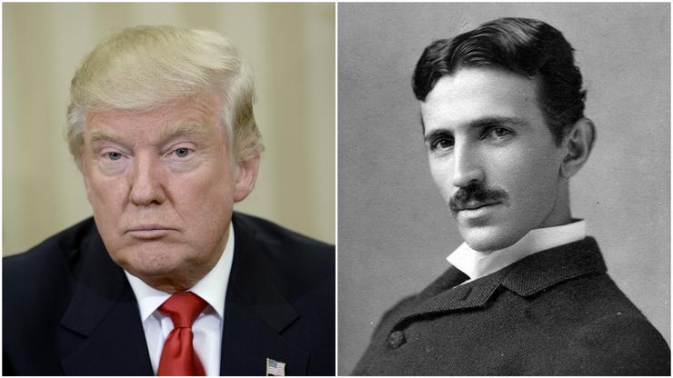 Donald Trump i Nikola Tesla - kolaž