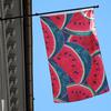 Germany: A Watermelon Flag Symbol Of  Protest Against The War In Gaza And Palestine Waving From The Window Of A Building In Freiburg