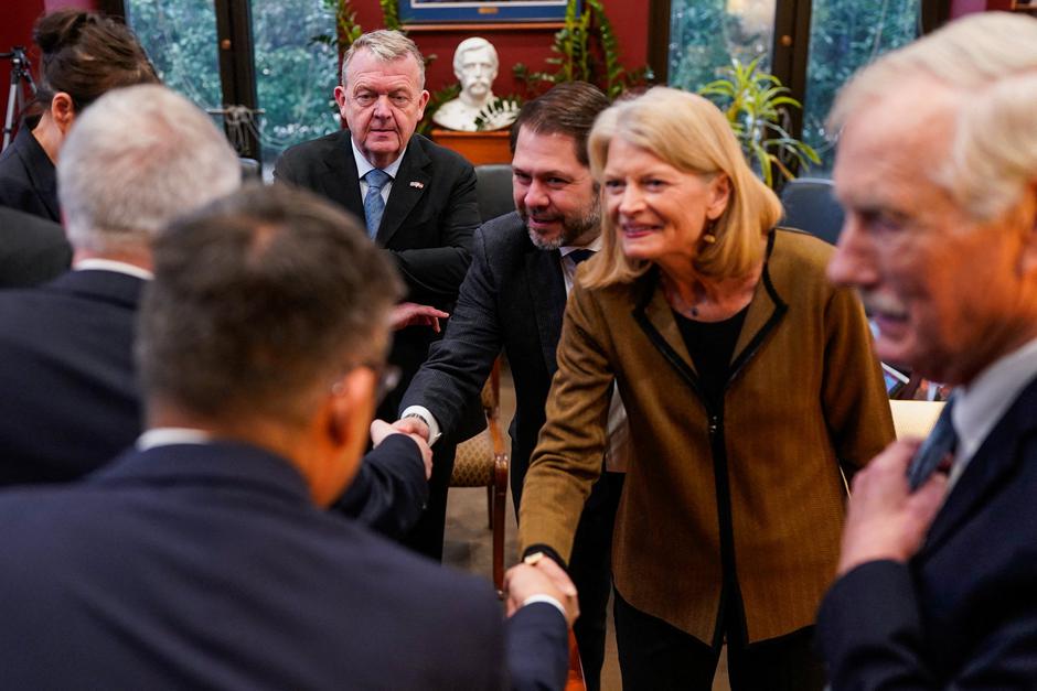 U.S. Senator Angus King meets Denmark's Foreign Minister Rasmussen and Greenland's Foreign Minister Motzfeldt in Washington | Author: Nathan Howard