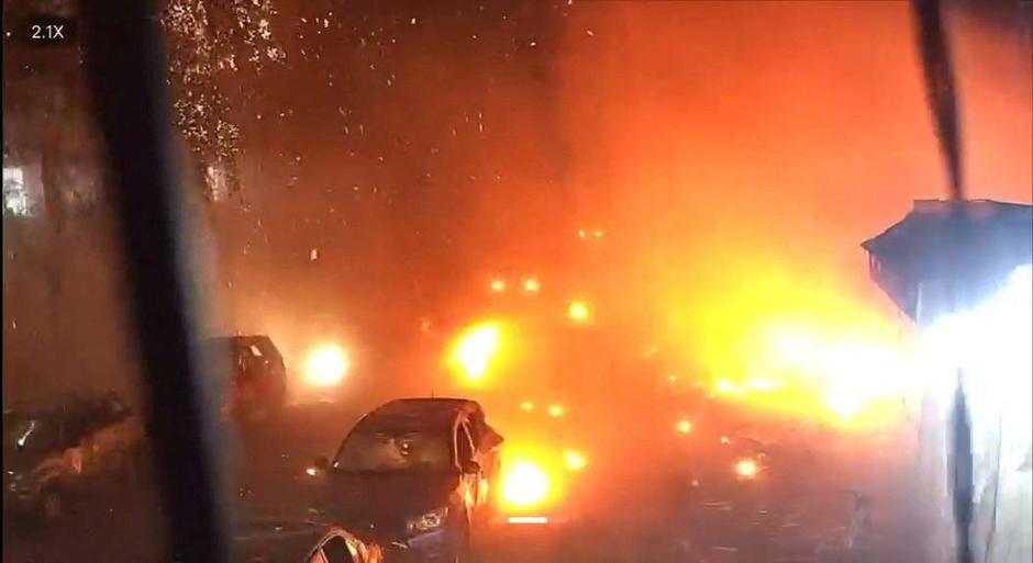 An explosion from a Russian strike, amid Russia's attack on Ukraine, in Kharkiv | Author: KHARKIV PROSECUTOR'S OFFICE