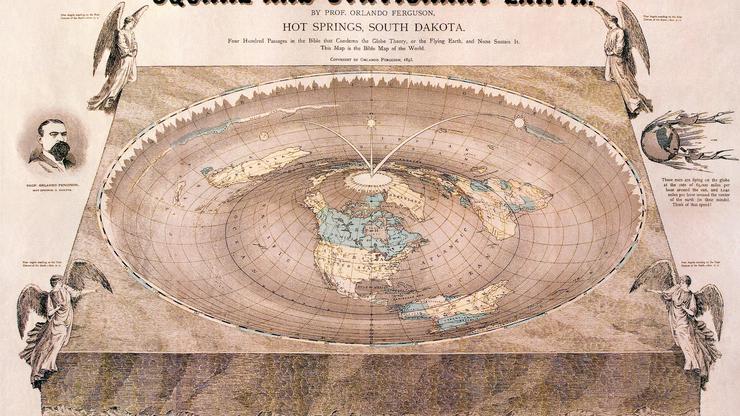 Karta ravne Zemlje trgovca Orlanda Fergusona iz 1893.