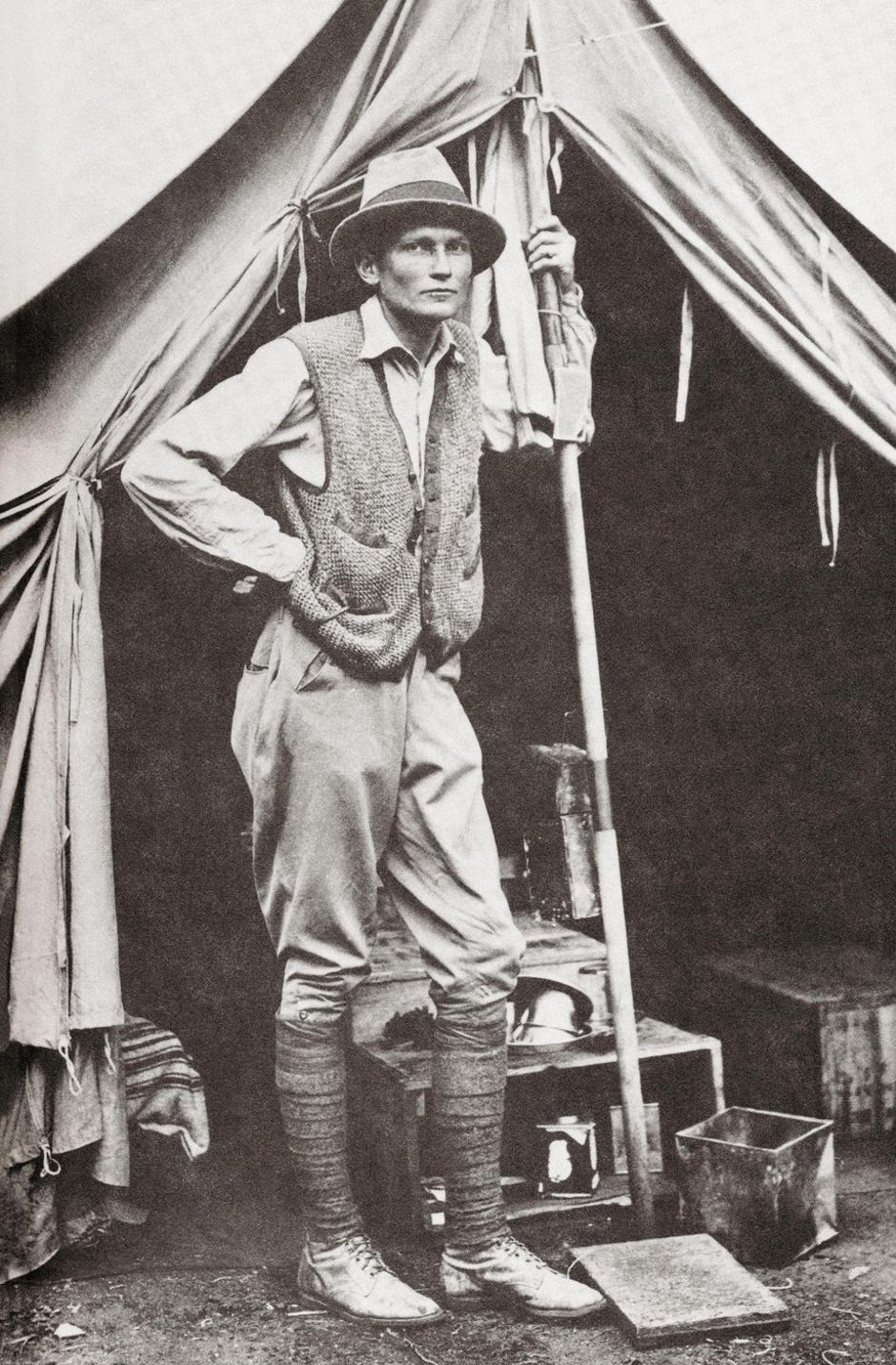 Hiram Bingham III, 1875 - 1956. American explorer, politician, academic.  Bingham travelled to the forgotten Peruvian Inca city of Machu Picchu in 1911.  After a portrait taken circa 1911. | Author: 