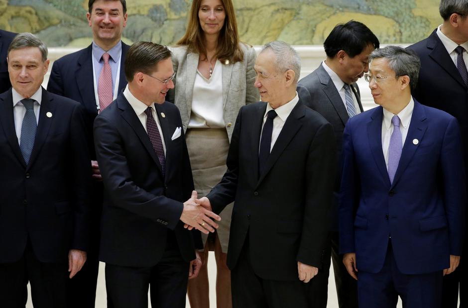 Kineski zamjenik premijera Liu He na sastanku sa europskim dužnosnicima u Pekingu | Author: Jason Lee/REUTERS/PIXSELL