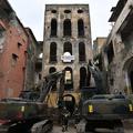 Demolition work on Palazzo Fienga begins, Naples, Italy - 05 May 2026