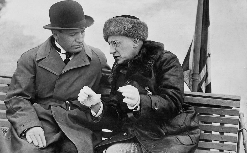 Benito Mussolini and Gabriele d'Annunzio in Gardone, 1935 | Author: 