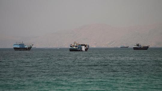 Vessels at the Strait of Hormuz, as seen from Musandam