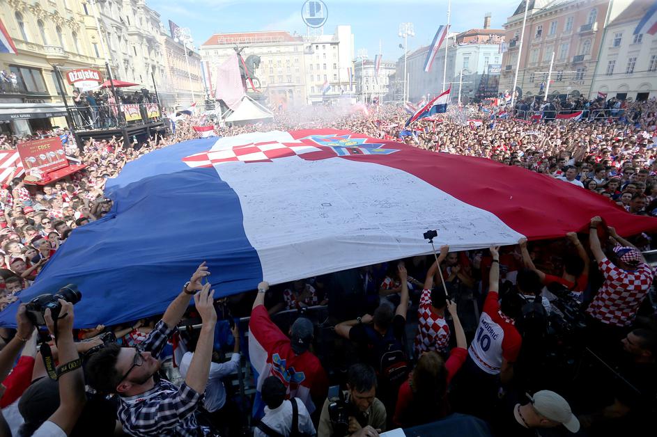 Navijači u Zagrebu prate finalnu utakmicu Hrvatska Francuska