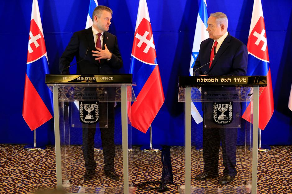 Slovački premijer Peter Pellegrini i Benjamin Netanyahu | Author: pool/REUTERS/PIXSELL