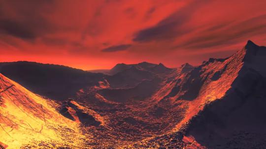 Površina planeta oko Barnardove zvijezde, ilustracija