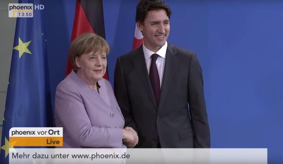 Angela Merkel i Justin Trudeau, 17. 02. 2017. | Author: YouTube/ screenshot