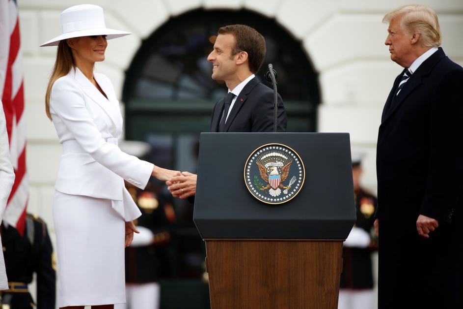 Melania Trump i Emmanuel Macron