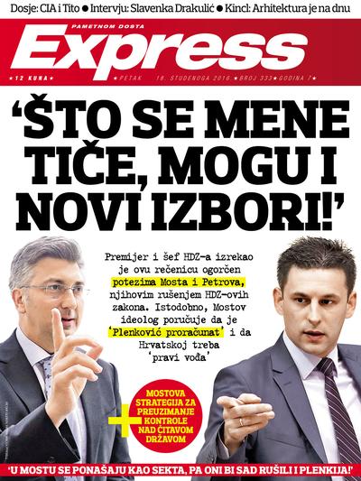 Plenković: 'Što se mene tiče, mogu i novi izbori!'