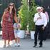 Ex-Formel-1-Boss Bernie Ecclestone mit seiner dritten Ehefrau Fabiana Flosi und dem gemeinsamen Sohn kommt im Fahrerlage