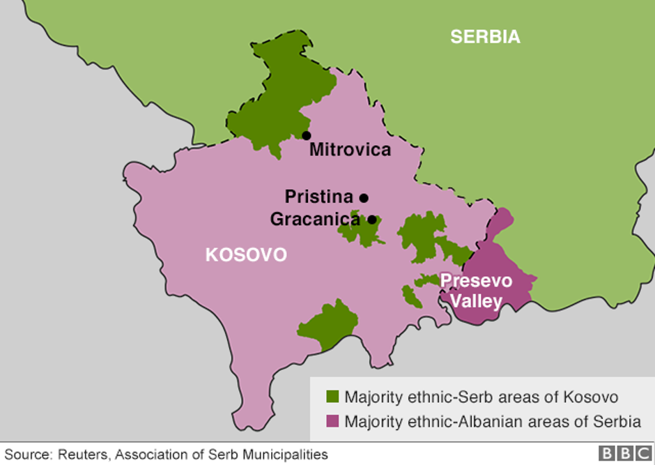 Razmjena teritorija na Kosovu | Author: BBC