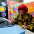 FILE PHOTO: Japanese avant-garde artist Kusama works on a creation at her studio in Tokyo