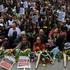 People attend a vigil to remember former Cambridge professor Jason Arday, who died aged 41 on Friday after resigning amid plagirism allegations he denied, in London