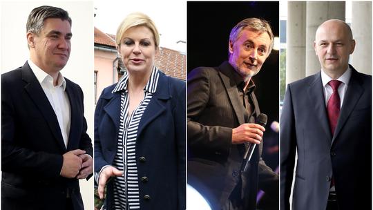 Zoran Milanović, Kolinda Grabar Kitarović, Miroslav Škoro i Mislav Kolakušić