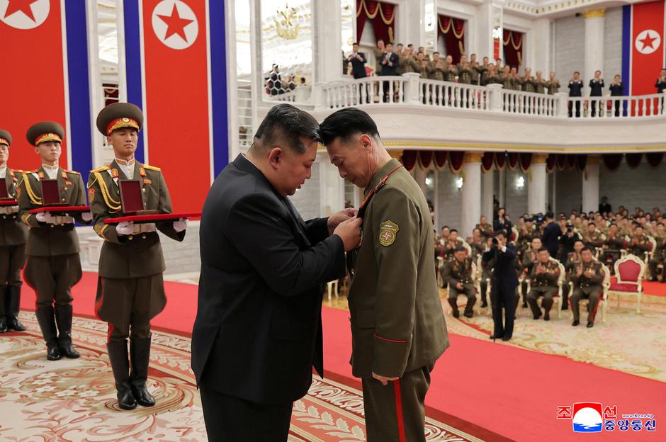 North Korean leader Kim Jong attends a national commendation ceremony at the headquarters of the Central Committee of the Korean Workers' Party,  in Pyongyang | Author: KCNA