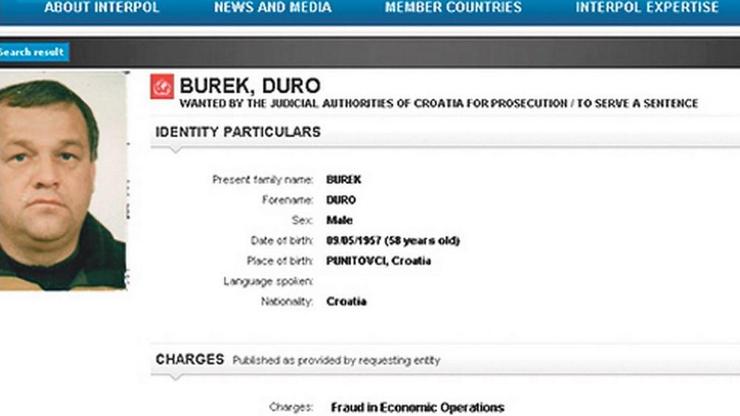 Đuro Burek, Interpol