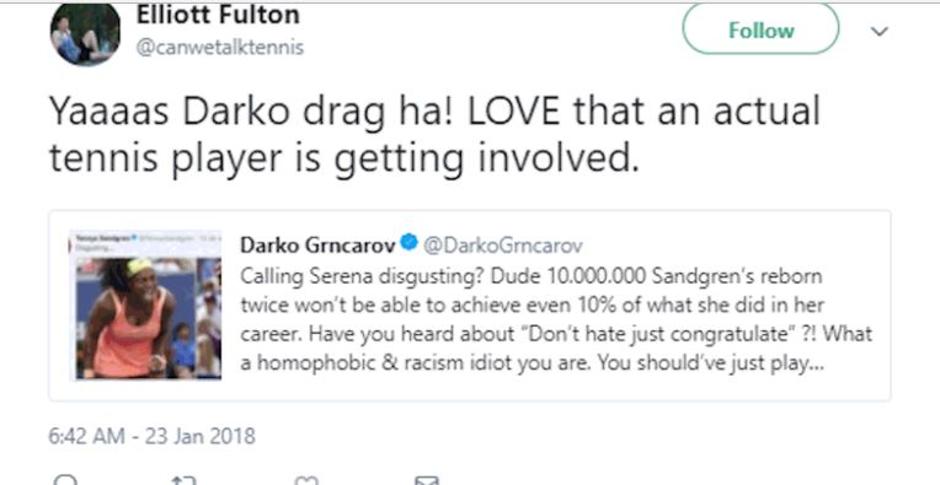 Podrške fanova Darku Grnčarovu - lažnom tenisaču | Author: Twitter