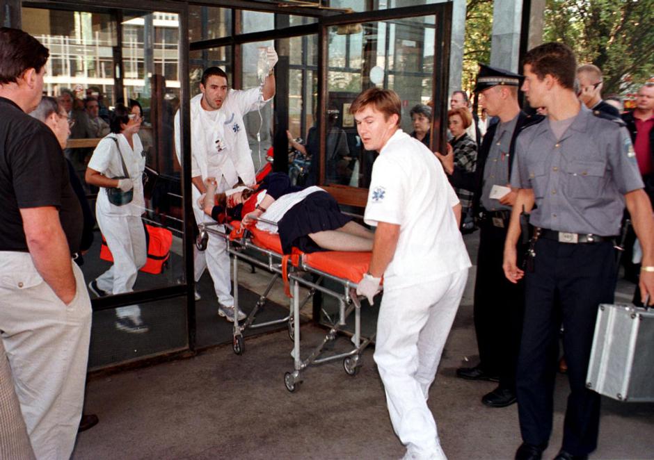 Zagreb: U Pala?i pravde ubio tri žene, jednu teško ranio, 22.09.1999. | Author: Andrej Kreutz/HISTORY I/C