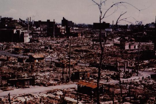View Of Hiroshima, Japan, Showing Atomic Bomb Destruction, 1945.