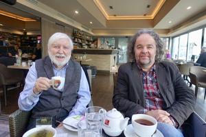 Bora Ćosić i Miljenko Jergović fotografirani 2019.